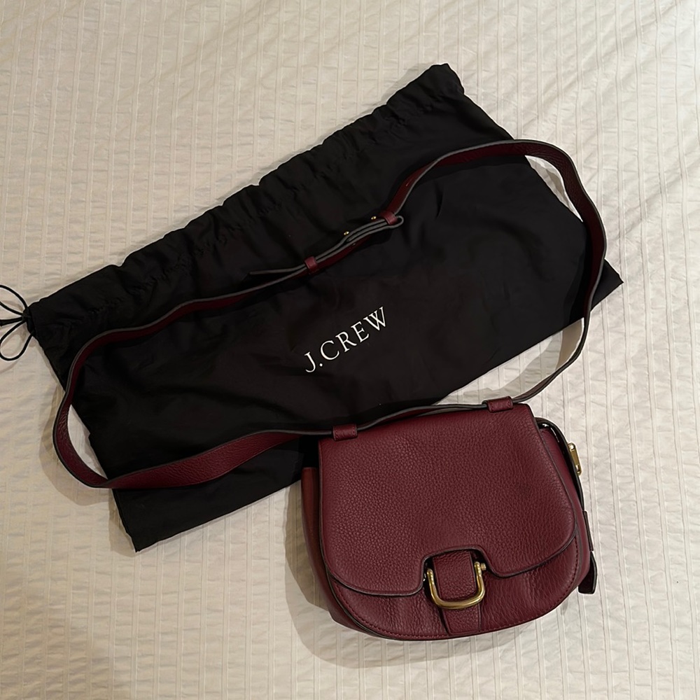 J Crew Mini Rider Bag Italian Pebbled Leather Purse